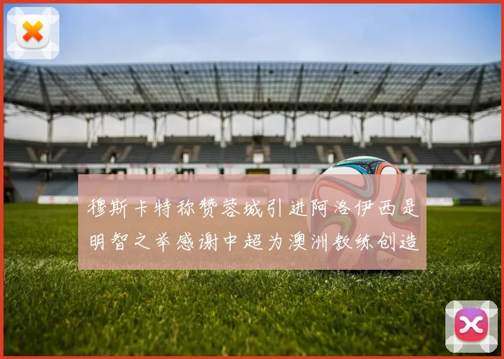 穆斯卡特称赞蓉城引进阿洛伊西是明智之举感谢中超为澳洲教练创造机会